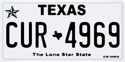 TX license plate CUR4969