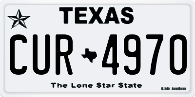 TX license plate CUR4970