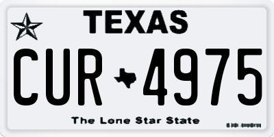 TX license plate CUR4975
