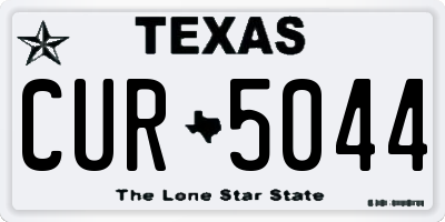 TX license plate CUR5044