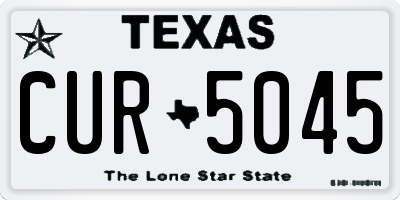 TX license plate CUR5045