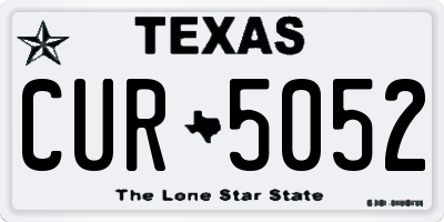 TX license plate CUR5052