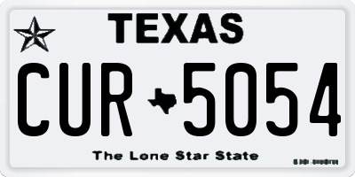 TX license plate CUR5054