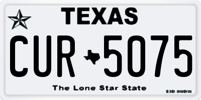 TX license plate CUR5075