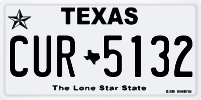 TX license plate CUR5132