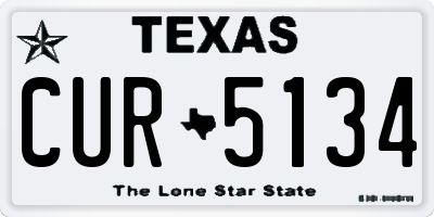 TX license plate CUR5134