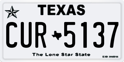 TX license plate CUR5137
