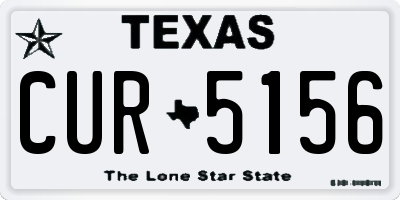 TX license plate CUR5156