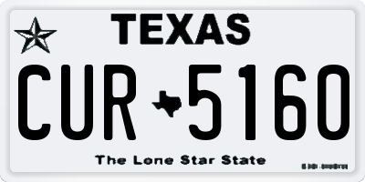 TX license plate CUR5160