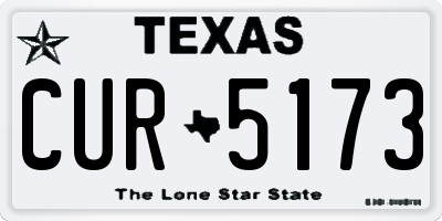 TX license plate CUR5173