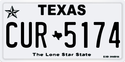 TX license plate CUR5174