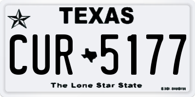 TX license plate CUR5177