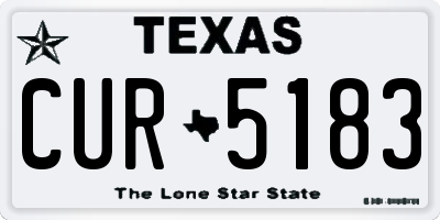 TX license plate CUR5183