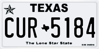 TX license plate CUR5184