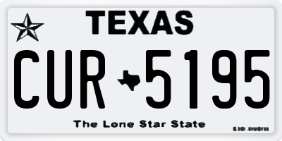 TX license plate CUR5195