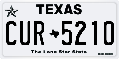 TX license plate CUR5210
