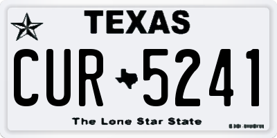 TX license plate CUR5241