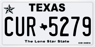 TX license plate CUR5279