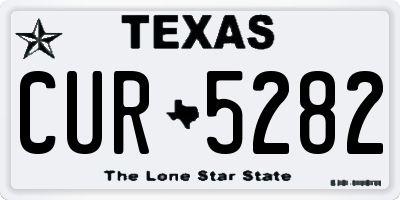 TX license plate CUR5282