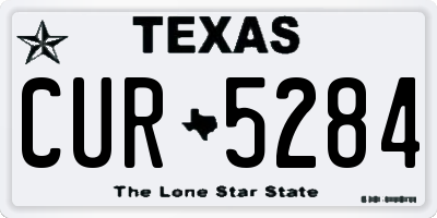 TX license plate CUR5284