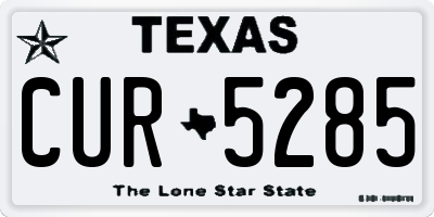 TX license plate CUR5285