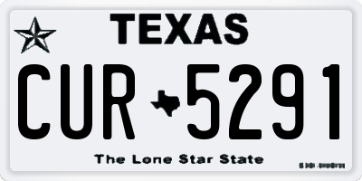 TX license plate CUR5291