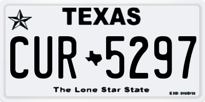 TX license plate CUR5297