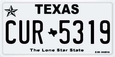 TX license plate CUR5319