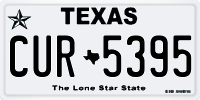 TX license plate CUR5395