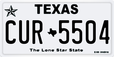 TX license plate CUR5504