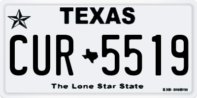TX license plate CUR5519