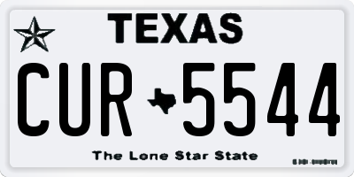TX license plate CUR5544