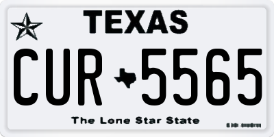 TX license plate CUR5565
