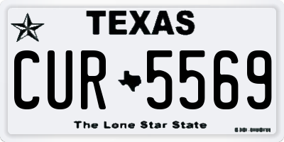 TX license plate CUR5569