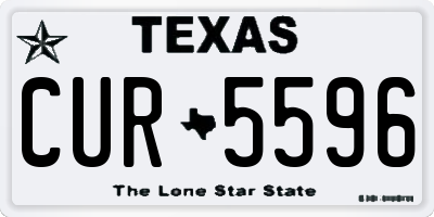 TX license plate CUR5596