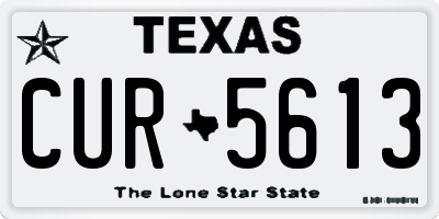 TX license plate CUR5613
