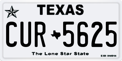 TX license plate CUR5625