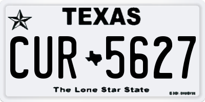 TX license plate CUR5627