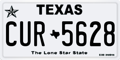 TX license plate CUR5628