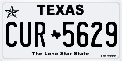 TX license plate CUR5629