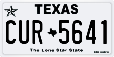 TX license plate CUR5641