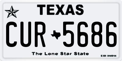 TX license plate CUR5686
