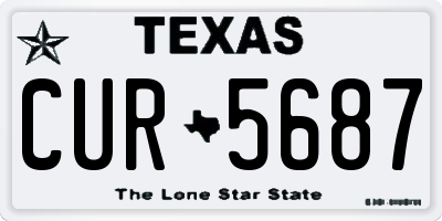 TX license plate CUR5687