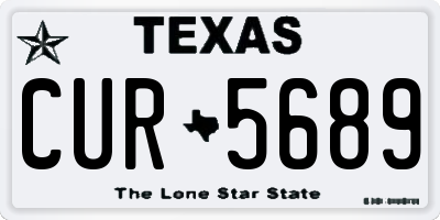 TX license plate CUR5689
