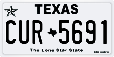 TX license plate CUR5691