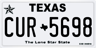 TX license plate CUR5698