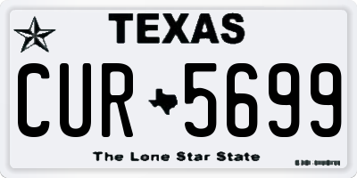 TX license plate CUR5699