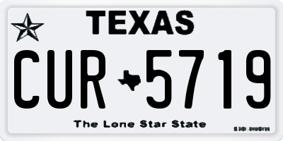 TX license plate CUR5719