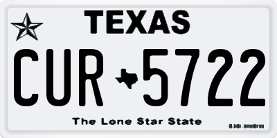 TX license plate CUR5722