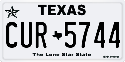 TX license plate CUR5744